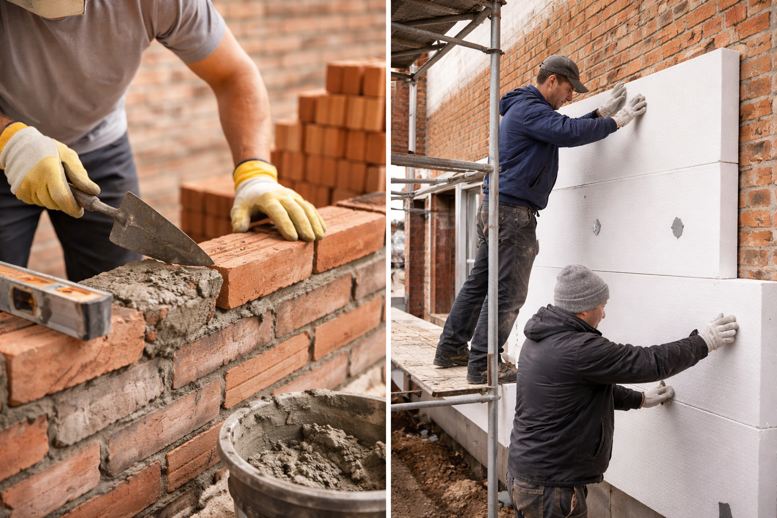 Muratura e installazione di cappotto termico
